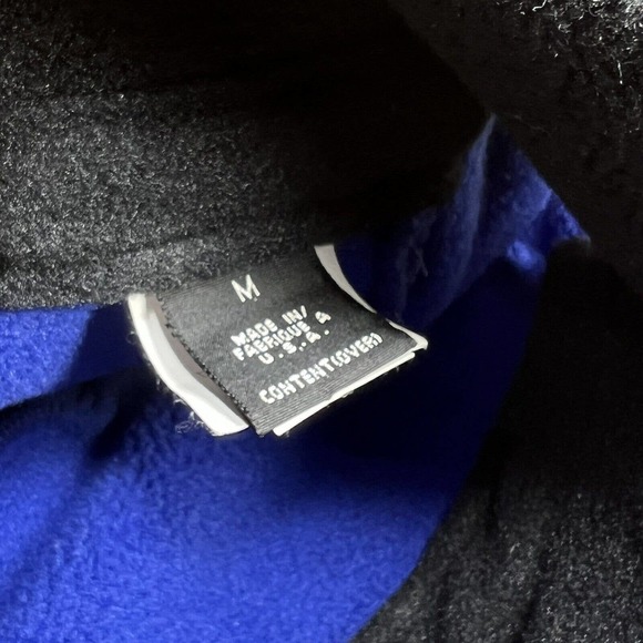 Patagonia Duckbill Synchilla Fleece Hat Cap Vintage Ear Flap Buckle Blue Medium - Picture 6 of 7